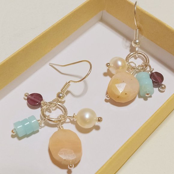 Multi-Gemstone "Fiesta" Earrings - Picture 3 of 11
